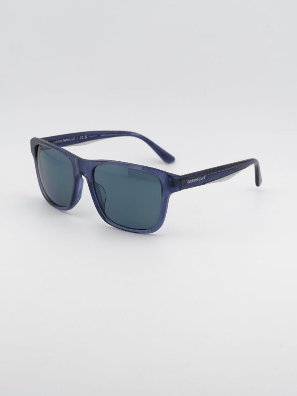 Emporio Armani EA4208F 605480 Sunglasses Blue Square Frame, Blue Lenses